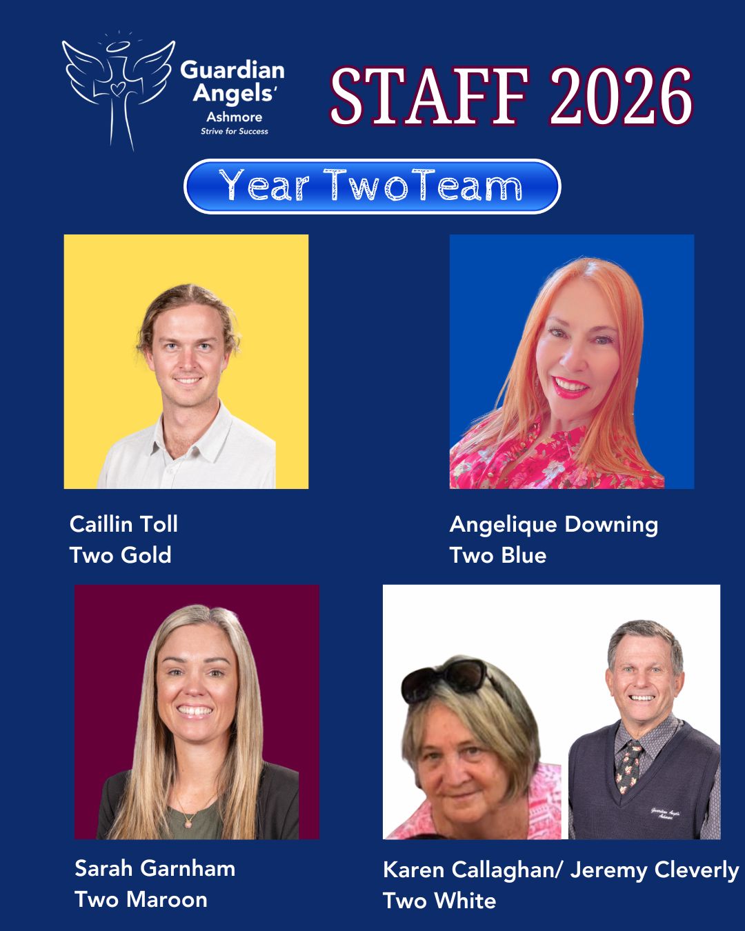 Year Two team Staff Members