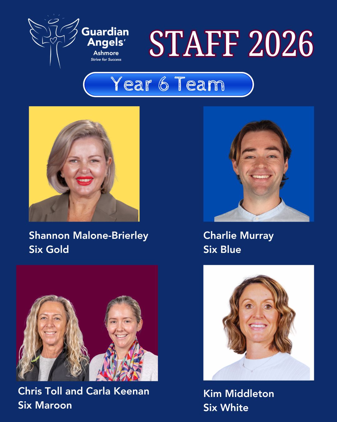 Year Six team Staff Members